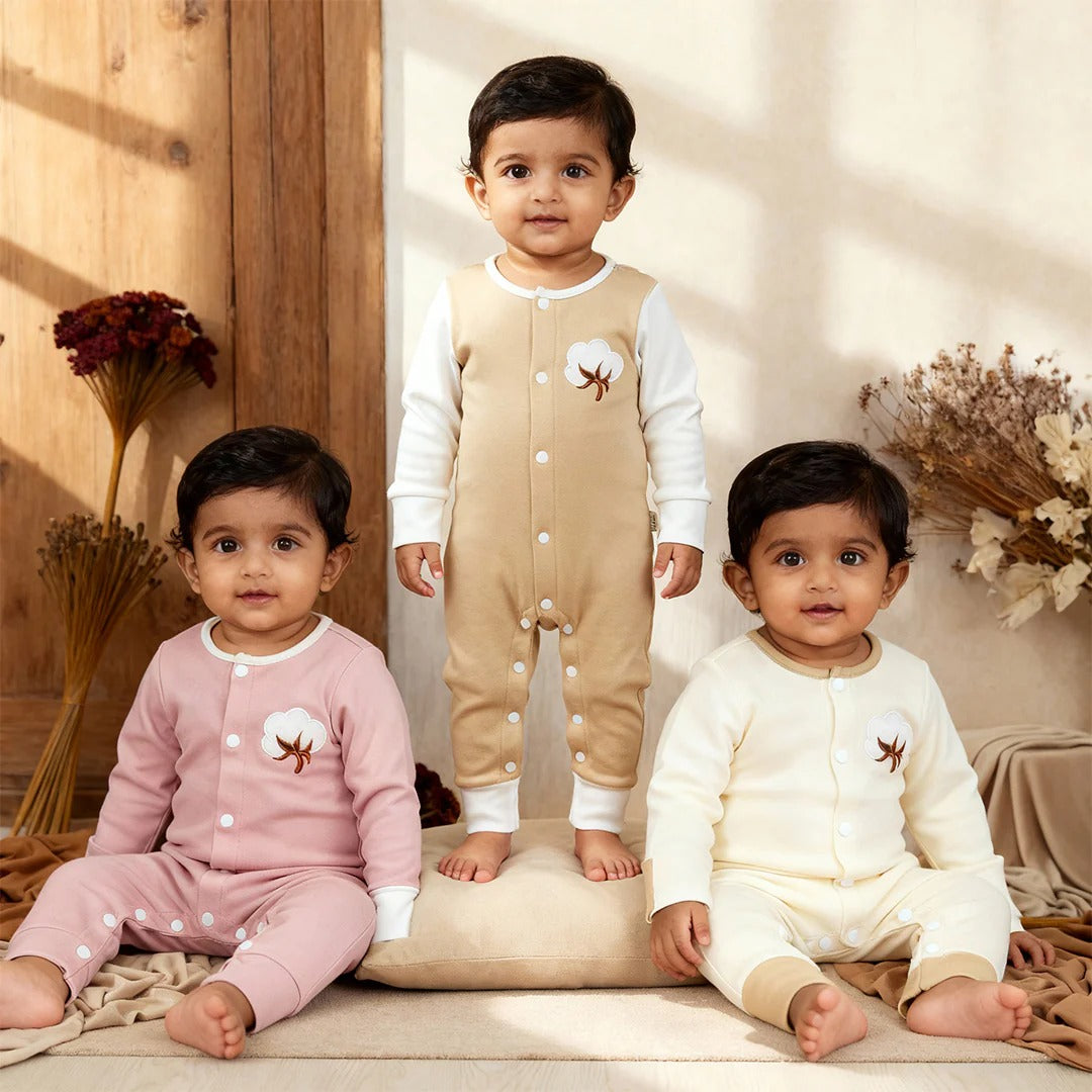 Organic Cotton Romper Set - 3 Pack