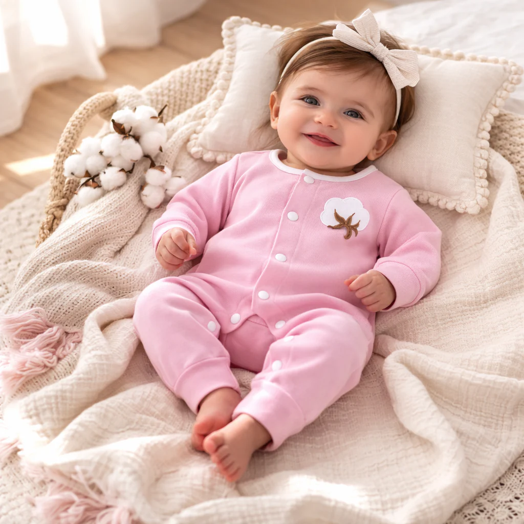 Organic Cotton - Romper Pink