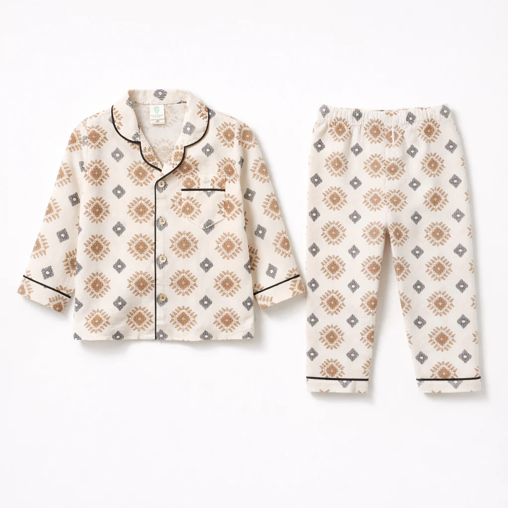 Unisex Bamboo Cotton Night Suit - Playfull