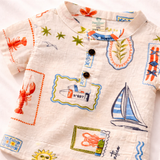 Unisex soft Muslin Nightwear - Seaside Smiles