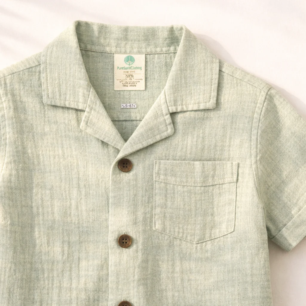 Unisex Crinkle Muslin Nightwear - Sage Summer