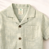 Unisex Crinkle Muslin Nightwear - Sage Summer
