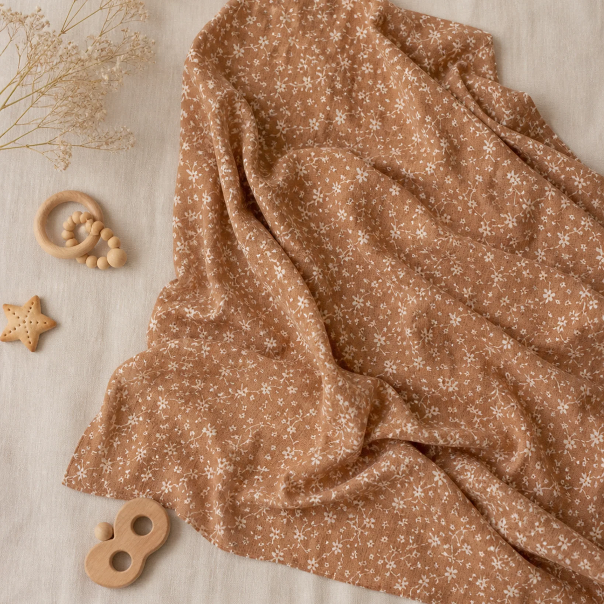 Muslin Nap Time Blanket - Toasted Petals