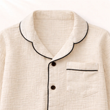 Unisex Crinkle Muslin Night Suit - The Marshmallow