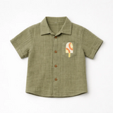 Unisex Crinkle Muslin Nightwear - Forest Green