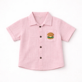 Unisex Crinkle Muslin Nightwear - Pastel Pink