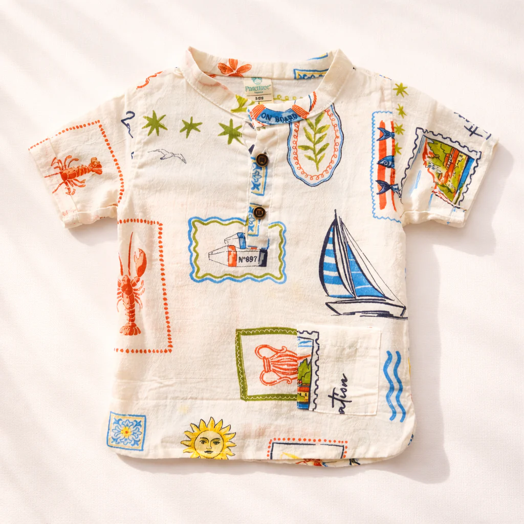 Unisex soft Muslin Nightwear - Seaside Smiles