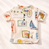 Unisex soft Muslin Nightwear - Seaside Smiles