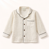 Unisex Crinkle Muslin Night Suit - The Marshmallow
