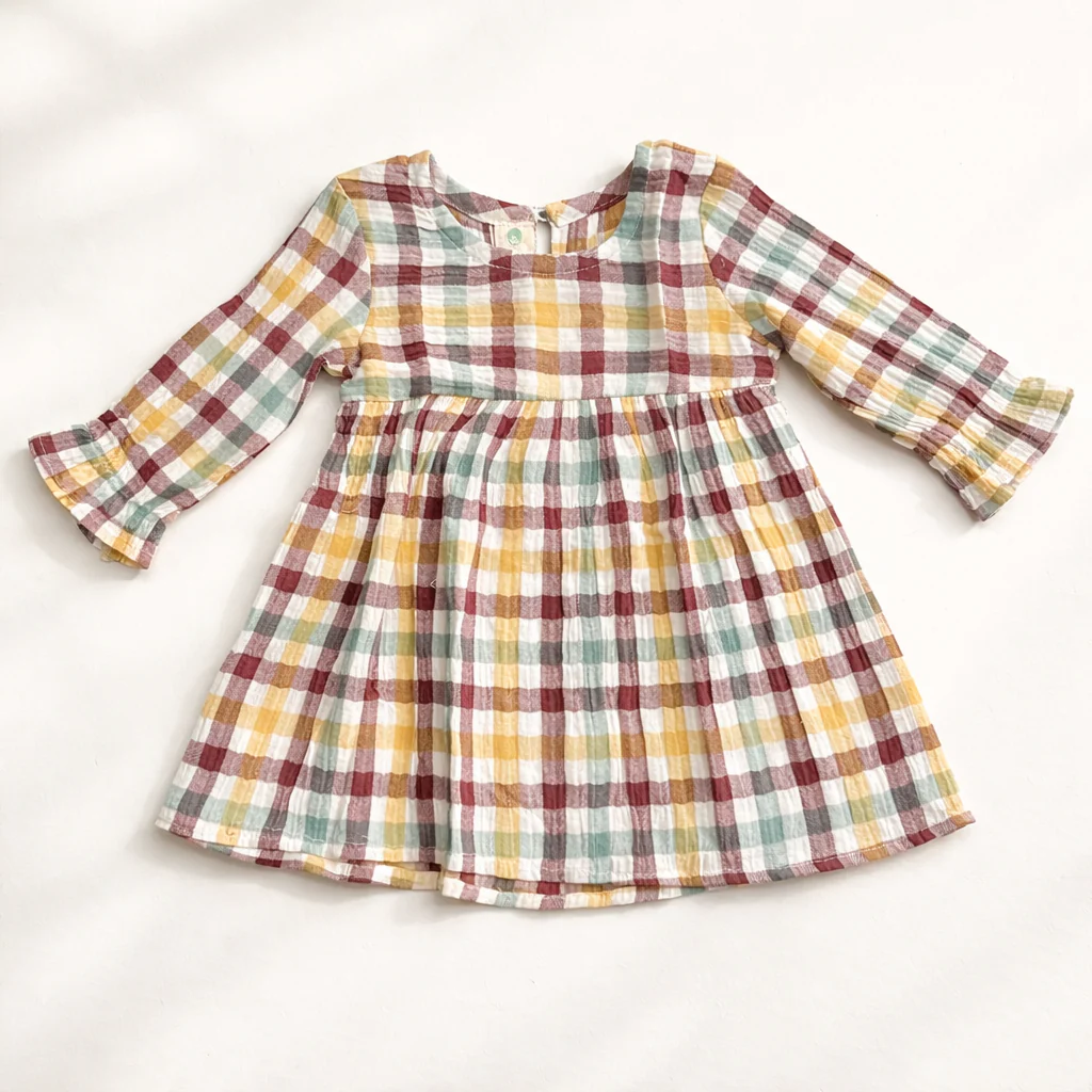 Crinkle Muslin Frill Frock - Pack of 3