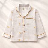 Unisex Crinkle Muslin Night Suit - Little Duckling
