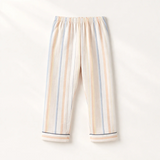 Unisex Crinkle Muslin Night Suit - Stripped